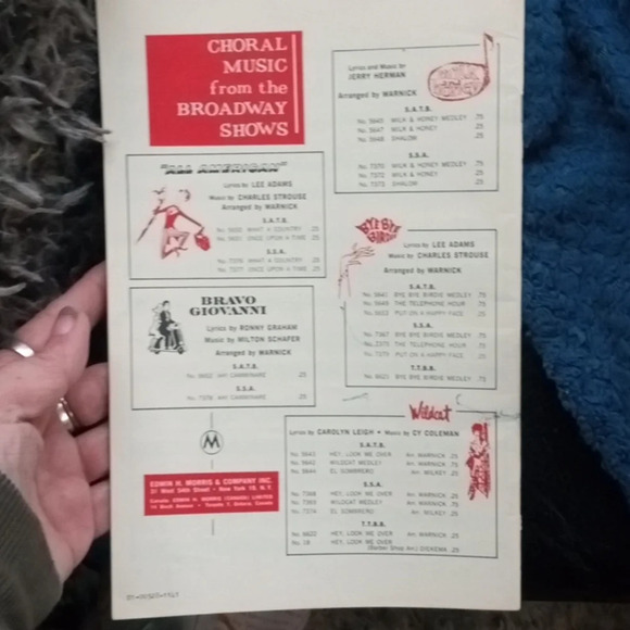 Bye Bye Birdie Medley SATB Arr. Clay Warnick Charles Strouse 1960 EH Morris 5641 - Picture 5 of 5